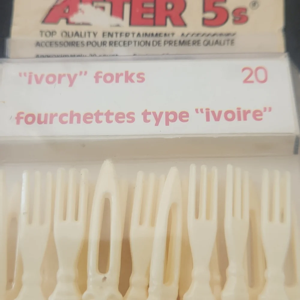 RETRO 1981 PHOENIXWARE COCKTAIL IVORY FORKS.